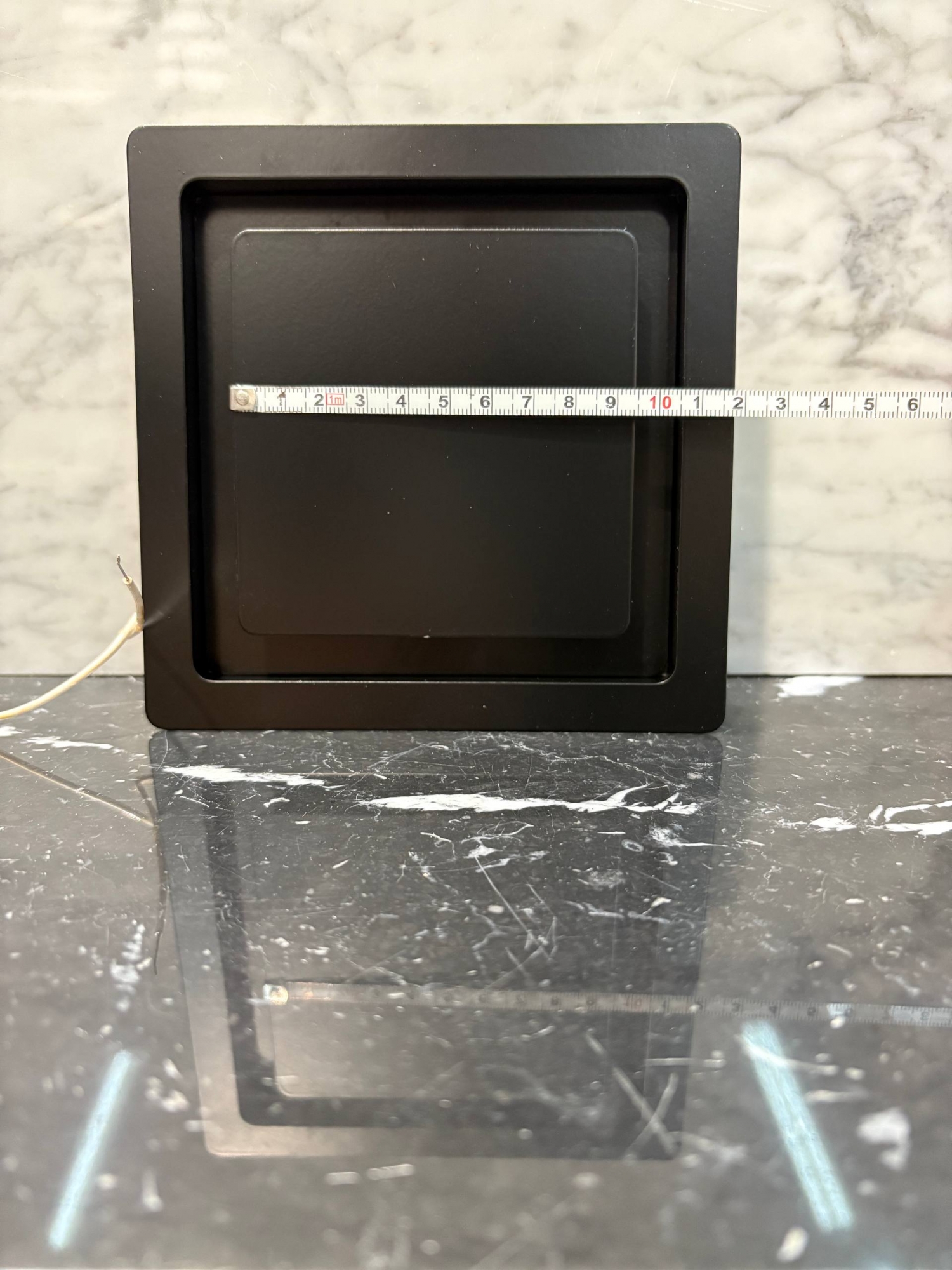 Диффузор на магнитах с вентилятором для потолков ТД100 черный квадратный 100 мм